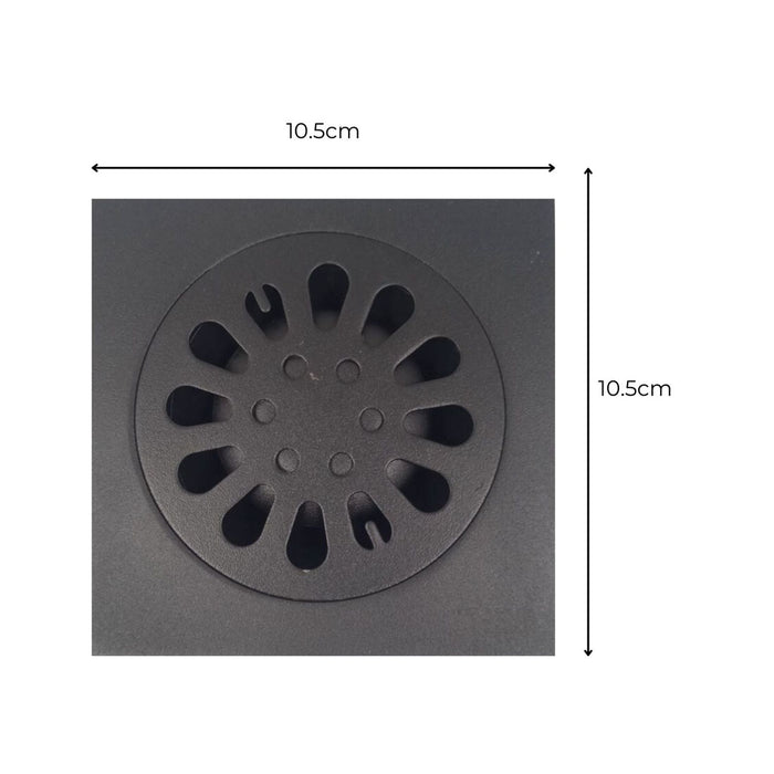 hogar accesorios bano rejilla lujo 4 flor negra anti olor pmo 048 mp madecentro