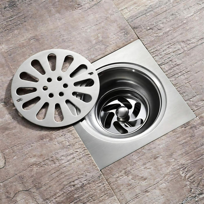 hogar accesorios bano rejilla piso 10 x 10 cm acero inoxidable pmo 050 mp madecentro