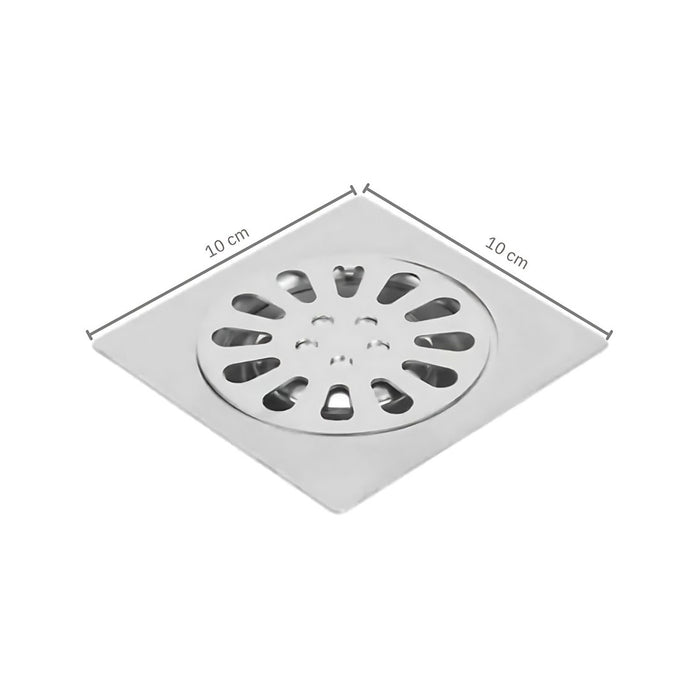 hogar accesorios bano rejilla piso 10 x 10 cm acero inoxidable pmo 050 mp madecentro