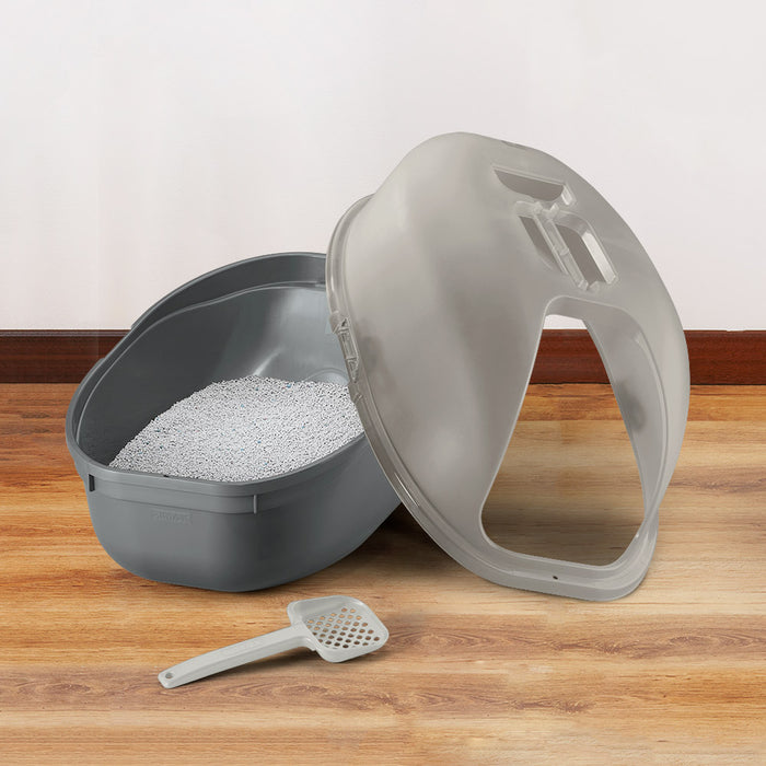 Arenero para gato gris marca Rimax