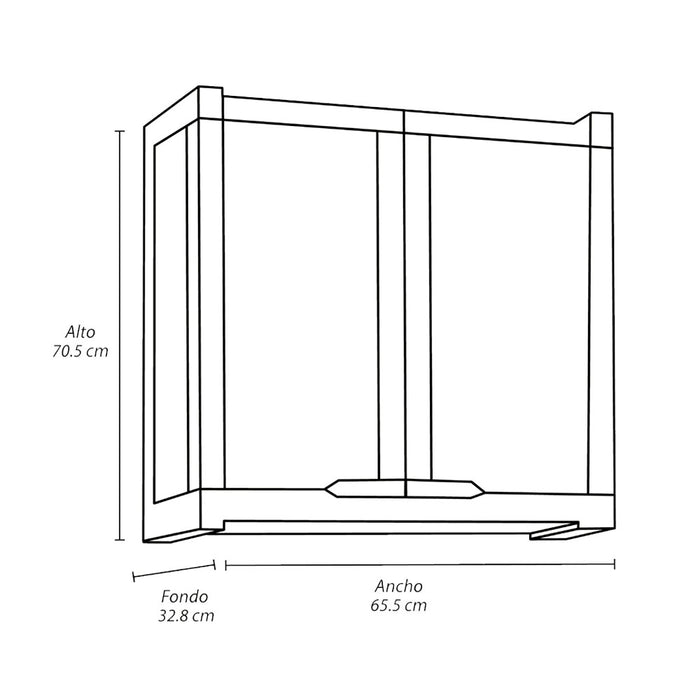 Armario gabinete doble apariencia rattan wengue marca Rimax