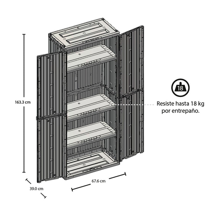 Armario grande liviano home almendra marca Rimax