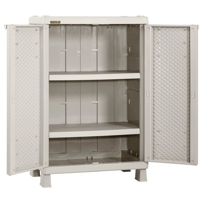 Armario mediano apariencia rattan taupe marca Rimax