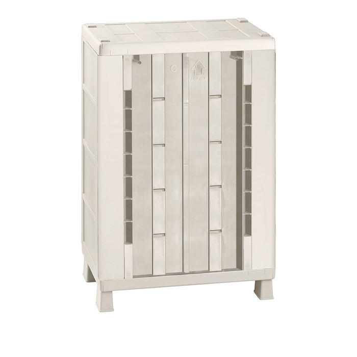 Armario mediano apariencia rattan taupe marca Rimax