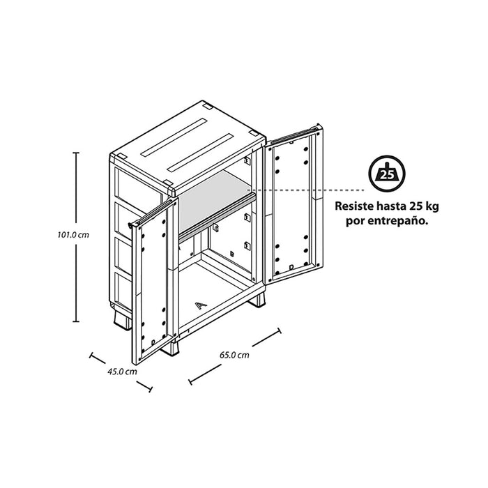 Armario mediano barú taupe marca Rimax