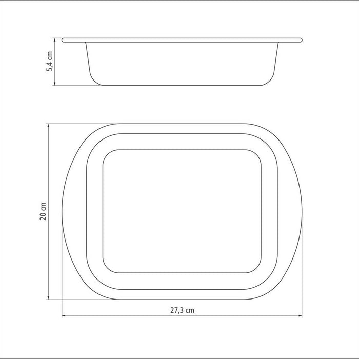 Molde rectangular antiadherentegrafito 22 cm