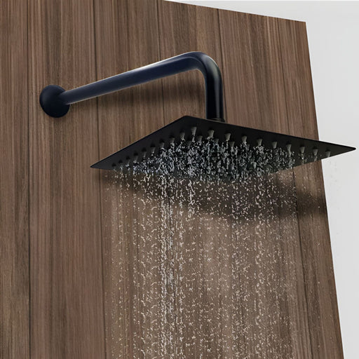 hogar bano ducha sencilla negra lujo 20 cm pmo 020 mp madecentro