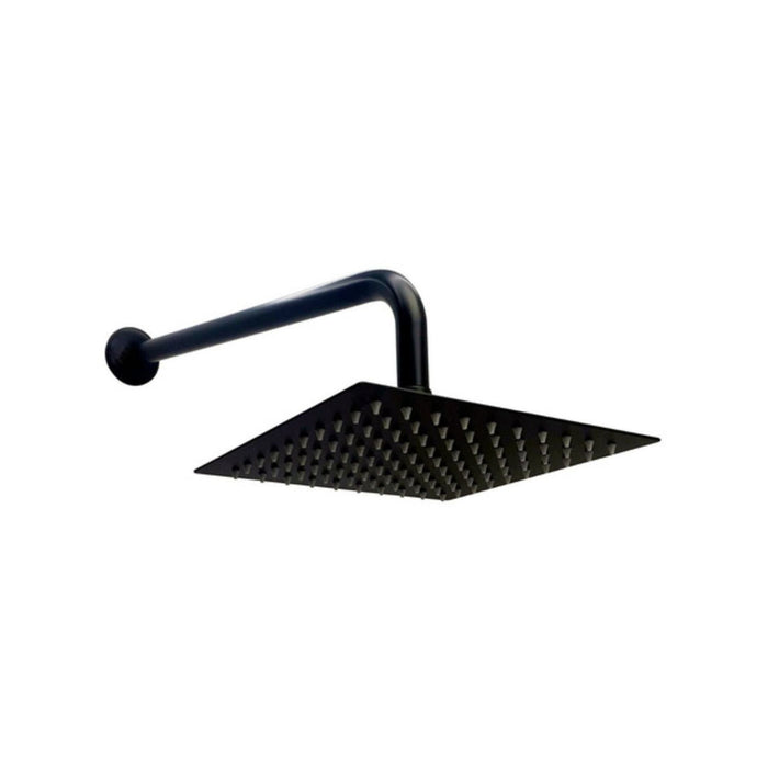 hogar bano ducha sencilla negra lujo 20 cm pmo 020 mp madecentro