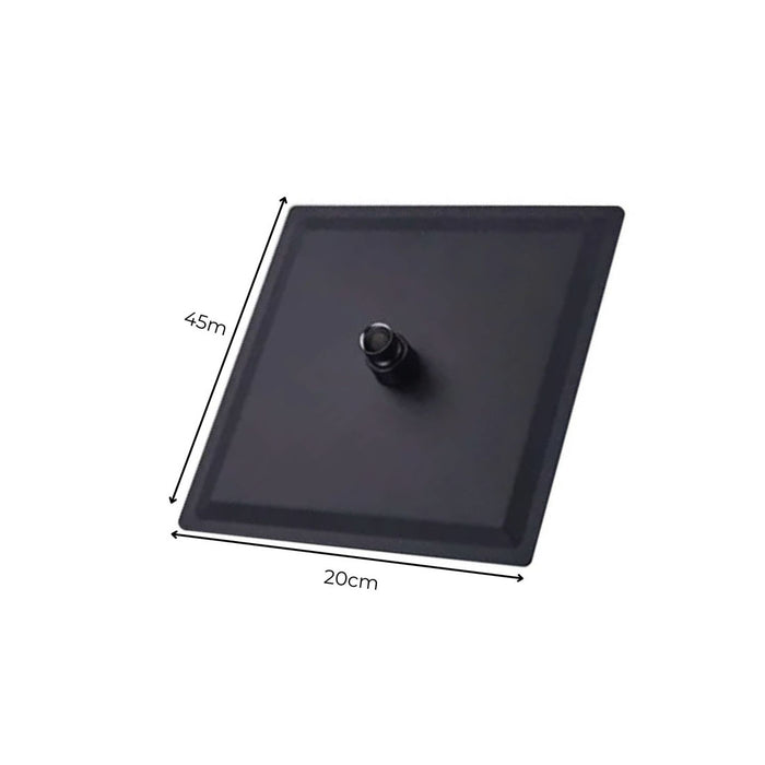 hogar bano ducha sencilla negra lujo 20 cm pmo 020 mp madecentro