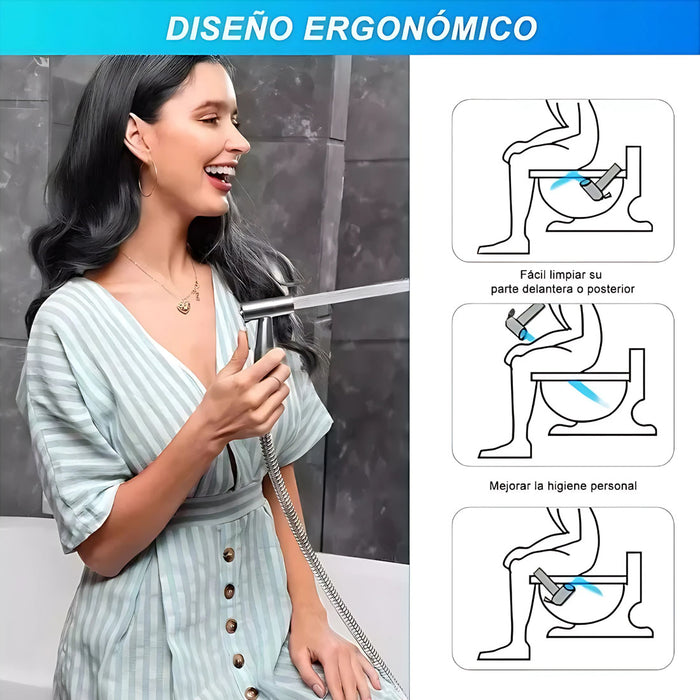 hogar bano ducha telefono spray cromada 12 metros registro regulacion pmo 021 mp madecentro