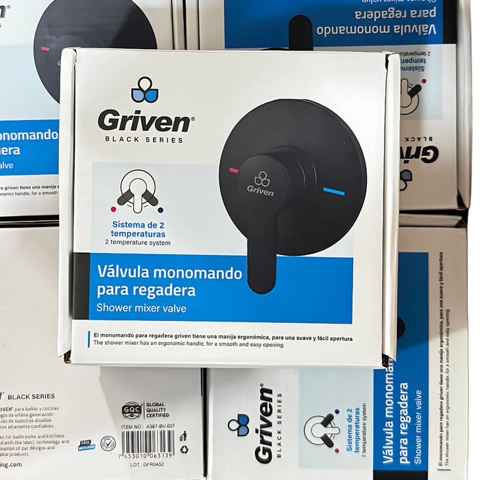 hogar bano griferia ducha monotrol negro metalico pmo 030 mp madecentro