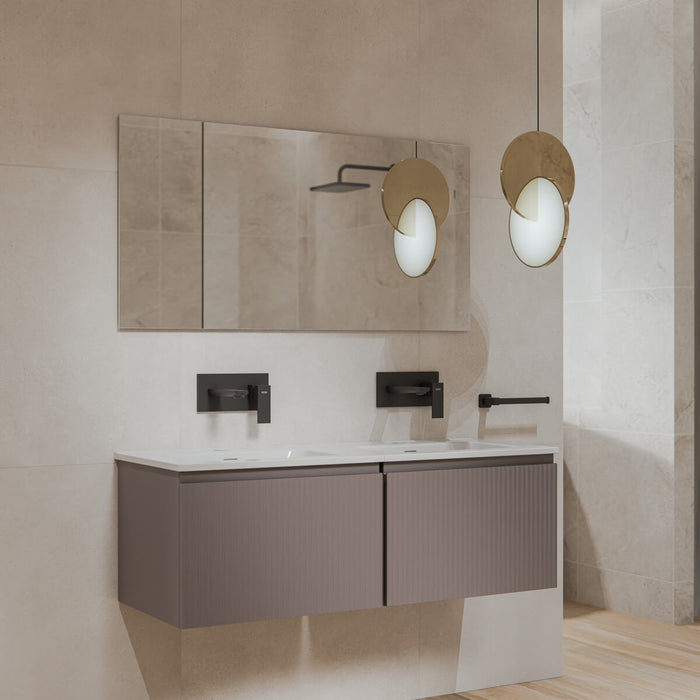 hogar bano griferia lavamanos de pared kepler gunmetal corona corona kp5025551cor mp madecentro
