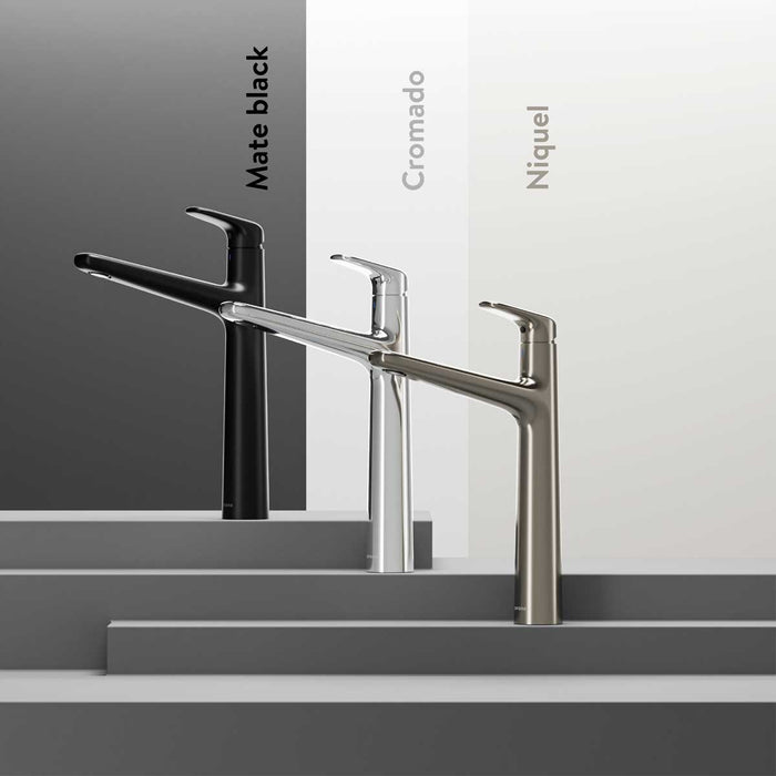hogar bano griferia ultra ahorradora lavamanos liquid monocontrol media mate black corona corona lq1035551cor mp madecentro