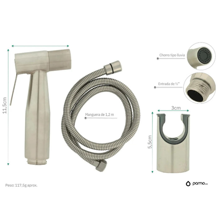 hogar bano kid bidet acero moderno spray soporte manguera pmo 034 mp madecentro