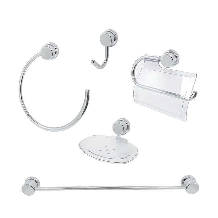 hogar bano set accesorios bano abs cromado 5 piezas pmo 054 mp madecentro