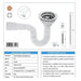 hogar bano sifon lavaplatos flexible canastilla 4 boccherini pmo 057 mp madecentro