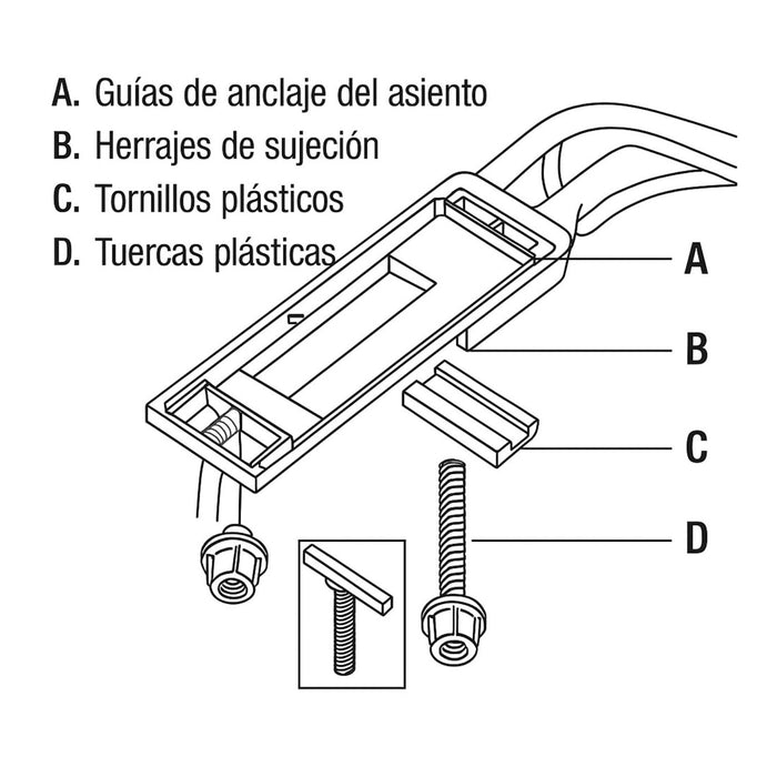 hogar bano tapa asiento sanitario redondaen color bone caida lenta pmo 067 mp madecentro