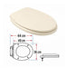 hogar bano tapa asiento sanitario redondaen color bone caida lenta pmo 067 mp madecentro