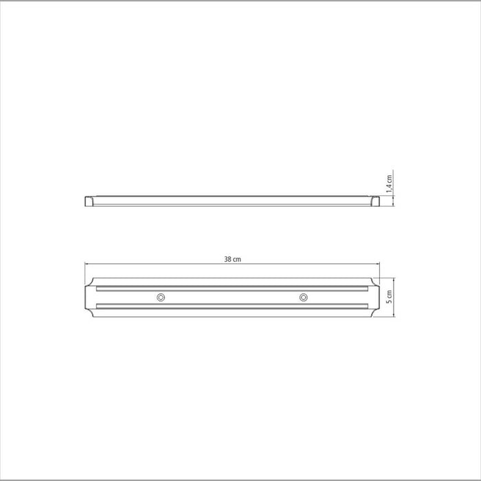 Barra magnética para cuchillos de 38 cm