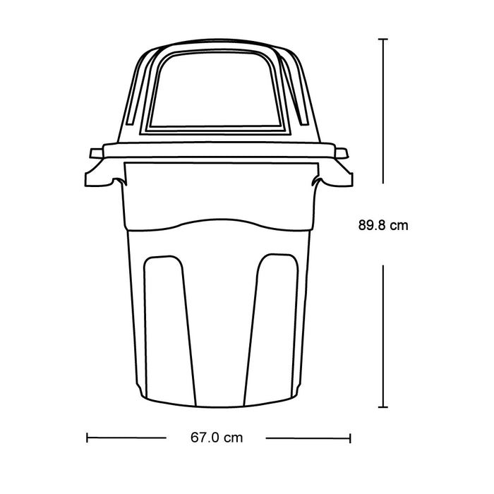 Basurero manejo residuos 100 litros negro marca Rimax