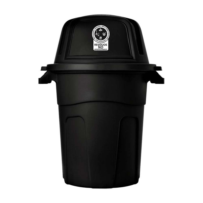 Basurero manejo residuos 100 litros negro marca Rimax