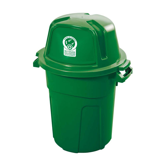 Basurero manejo residuos 100 litros verde marca Rimax