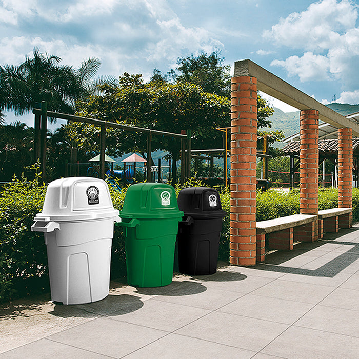 Basurero manejo residuos 100 litros verde marca Rimax