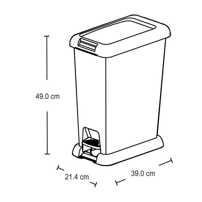 Basurero pedal 20 litros verde marca Rimax