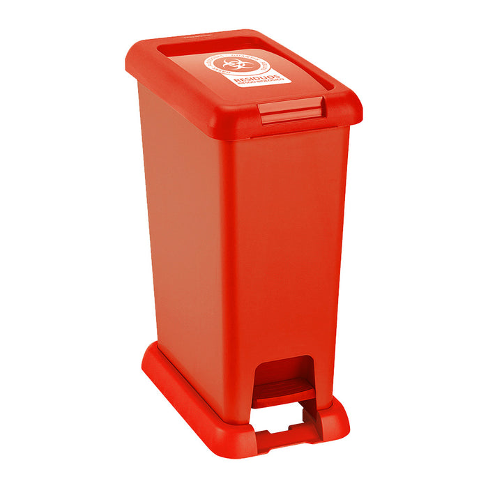 Basurero pedal 35 litros rojo marca Rimax