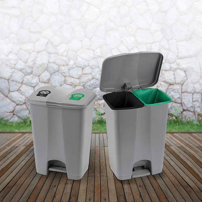 Basurero pedal 60 litros doble marca Rimax