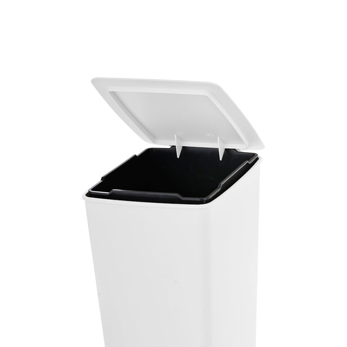 Basurero pedal slim 8 litros blanco marca Rimax