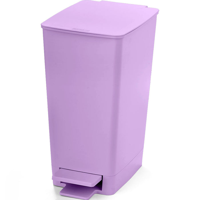 Basurero pedal slim 8 litros lavanda marca Rimax