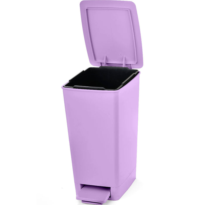Basurero pedal slim 8 litros lavanda marca Rimax