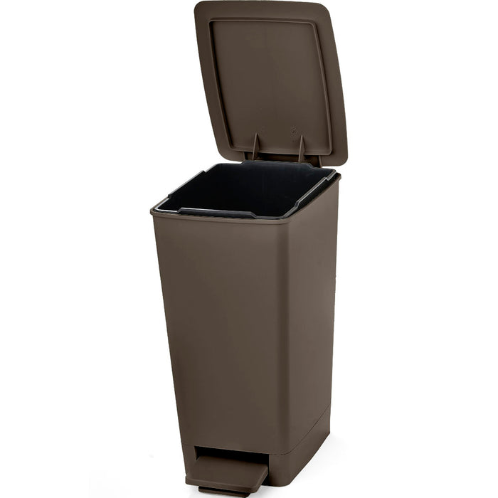 Basurero pedal slim 8 litros mocca marca Rimax