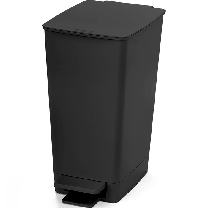 Basurero pedal slim 8 litros negro marca Rimax