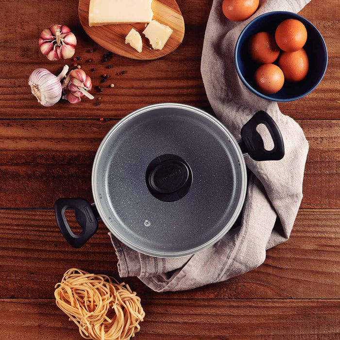 Batería de cocina en aluminio color gris 4 piezas