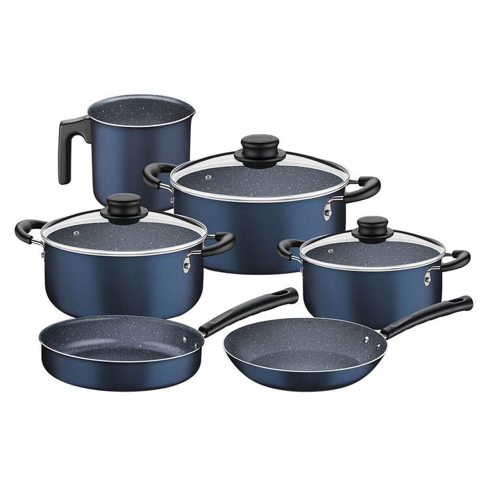 Batería cocina antiadherente color azul 6 piezas