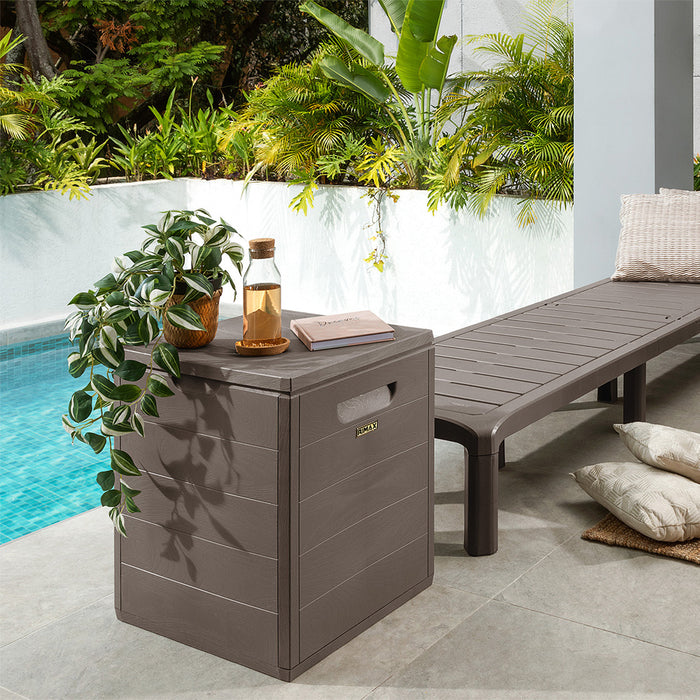 Baúl 100 lt barú gris mocca marca Rimax