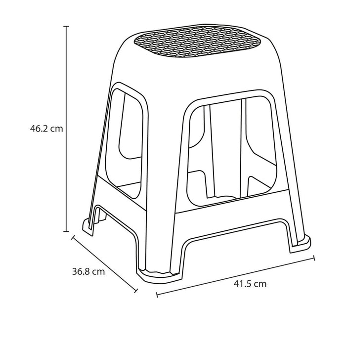Butaco de plástico grande taupe marca Rimax