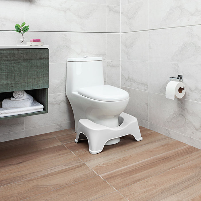 Butaco o taburete para ir al baño blanco marca Rimax