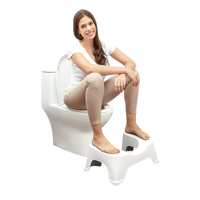 Butaco o taburete para ir al baño blanco marca Rimax