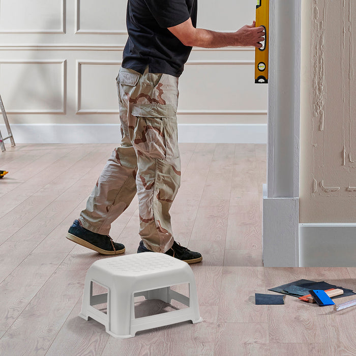 Butaco pequeño blanco marca Rimax