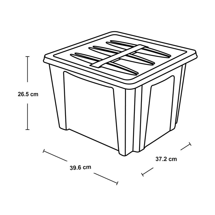 Caja organizadora plástica apilable Rimax