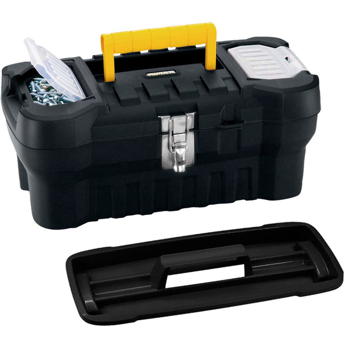 Caja herramientas 16" cerradura metálica negro marca Rimax