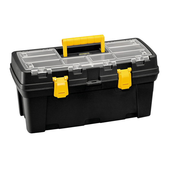Caja herramientas 20" plus cerradura plástica negra marca Rimax