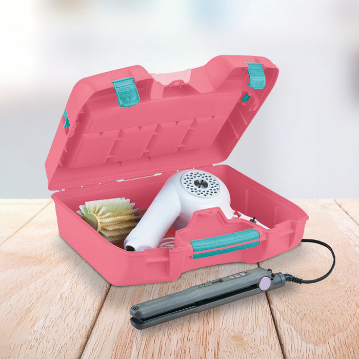 Caja organizadora multiproposito color salmón Rimax