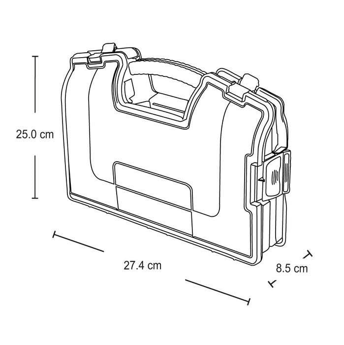 Caja organizadora doble plegable 380 milimetros negro Rimax
