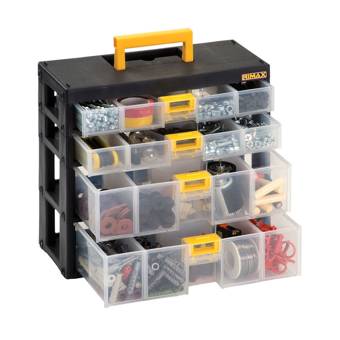Caja organizadora modular gavetas negro Rimax