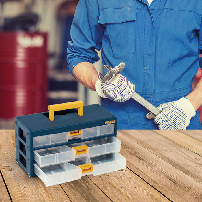 Caja organizadora modular gavetas color azul petroleo Rimax