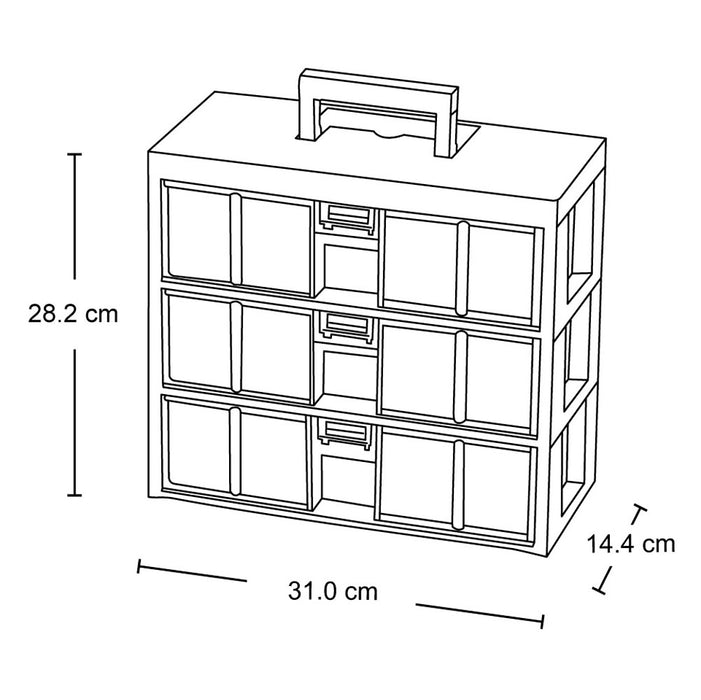 Caja organizadora modular gavetas 3x80 Rimax